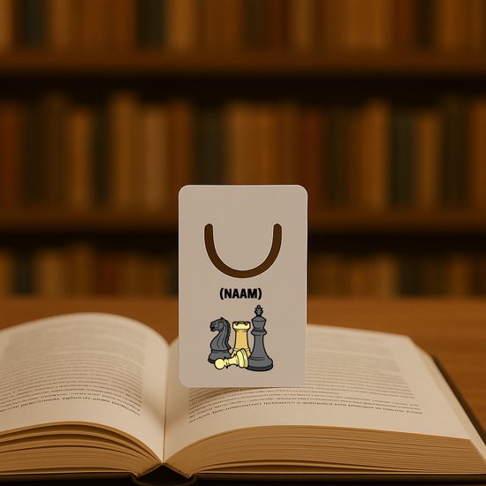 Boekenlegger - Zwart met goud | Persoonlijke Sleutelhanger