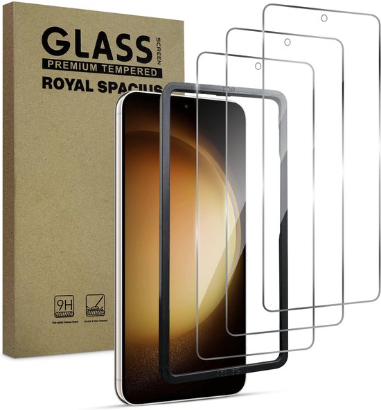 Protection d'écran pour Samsung Galaxy S23 - Avec outil d'alignement - Verre trempé - Protection d'écran en Tempered Glass - 3 pièces