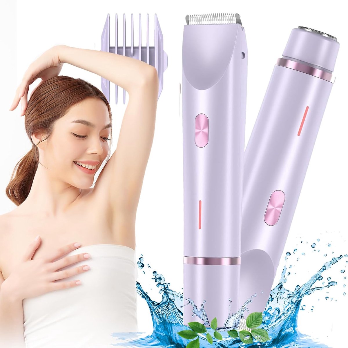 2025 Nieuwe 3 in 1 Ladyshave voor Vrouwen - Scheerapparaat - Gezicht - Waterdicht - Epilator - Oksels - Benen - Bikinilijn - Ladyshaves Bikini - Paars