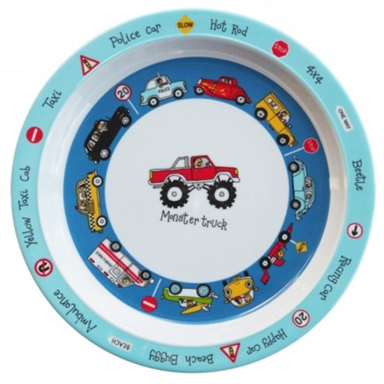 Auto's kinder servies set melamine (bord + kom + bekertje + lepel) - Tyrrell Katz van Tyrrell Katz — afbeelding 5