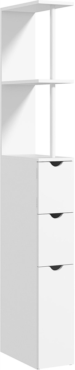 HOMCOM-Badkamerkast-MDF-15x33x136,5cm-Wit