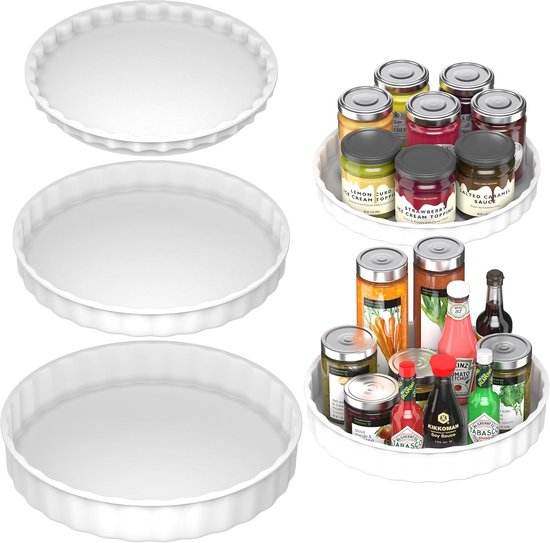 Lazy Susan Gehard Glas Draaiplateau Stille En Stevige Eettafel Transparant Draaiplateau 360° Roterende Dienblad Ronde Serveerplaat, 60/70/80/90/100 cm (Maat: Diameter 80