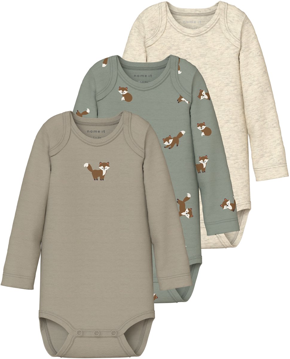 NAME IT - NBMBODY 3P LS FOX NOOS - Baby - Bodies