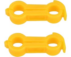 Allecto Plus - 2 Stuks Vogel Speelbeen Rings - Voor Kanaries en Grasparkieten - Beenbehandeling Banden - Oranje - Goede Kwaliteit - Geschikt voor Vogels