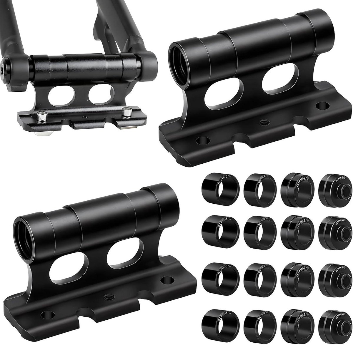 Allecto Plus - 2 pack vorkhouders voor fiets en auto - aluminiumlegering - vaste clip - fietsvorkdrager - veelzijdig gebruik