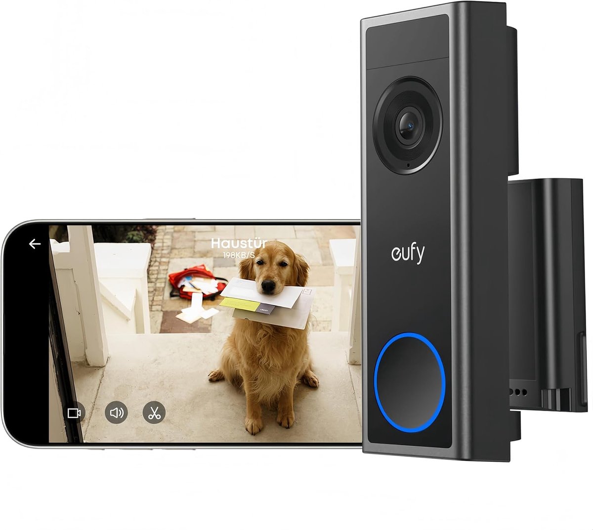 Afbeelding 2 van eufy Security C31 Video Deurbel - Add-on - Video Doorbell - 2K Resolutie - Nachtzicht - Draadloos/Batterij