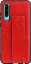 Grip Stand Hardcase Backcover voor Huawei P30 - Rood