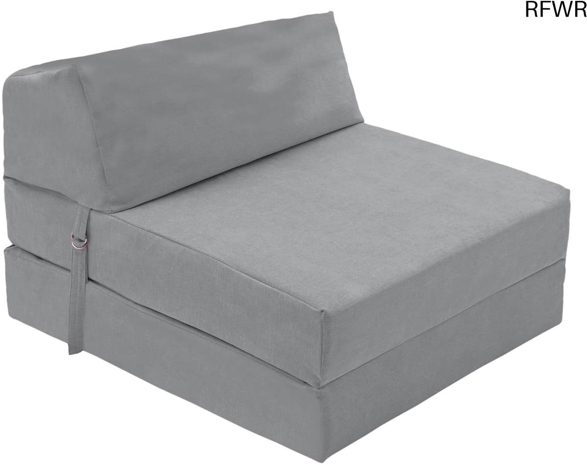 RFWR Comfortabele Opvouwbare Z Bed Matras voor Binnen | Ergonomisch en Lichtgewicht Vouwmatras voor Gasten Grijs