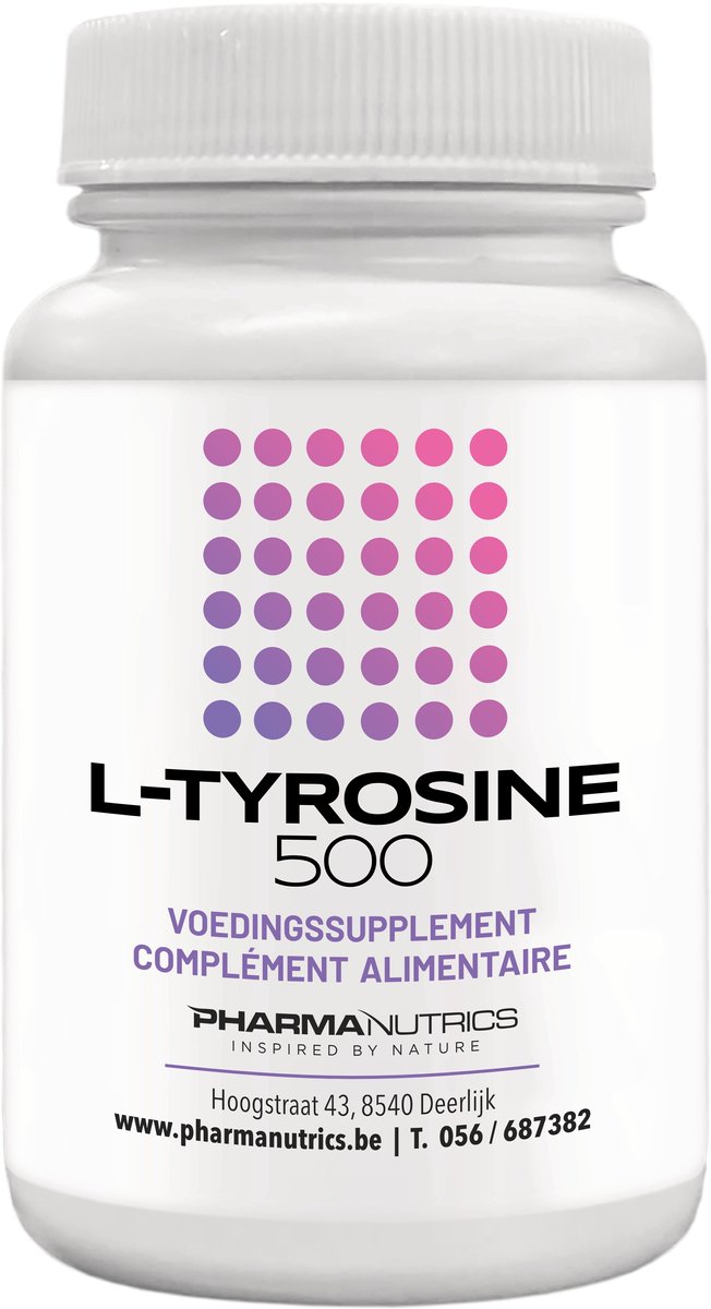 Goedkoopste L-TYROSINE 60 V-caps Pharmanutrics - Zuivere L-Tyrosine - Natuurlijk - Voedingssupplement