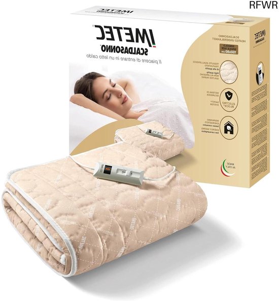 Ardes Medicura AR4022 Bedwarmer voor tweepersoonsbed, 100% pure wol, 150 x 160 cm, wit