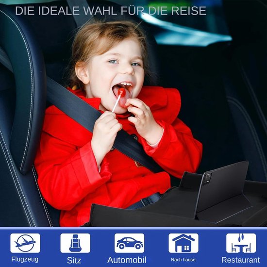 RFWR® Reistafel voor Kinderen - Draagbare Knietafel voor Auto en Vliegtuig, Spel- en Eetoppervlak voor Kinderen, 40 x 32 x 20 cm — afbeelding 3