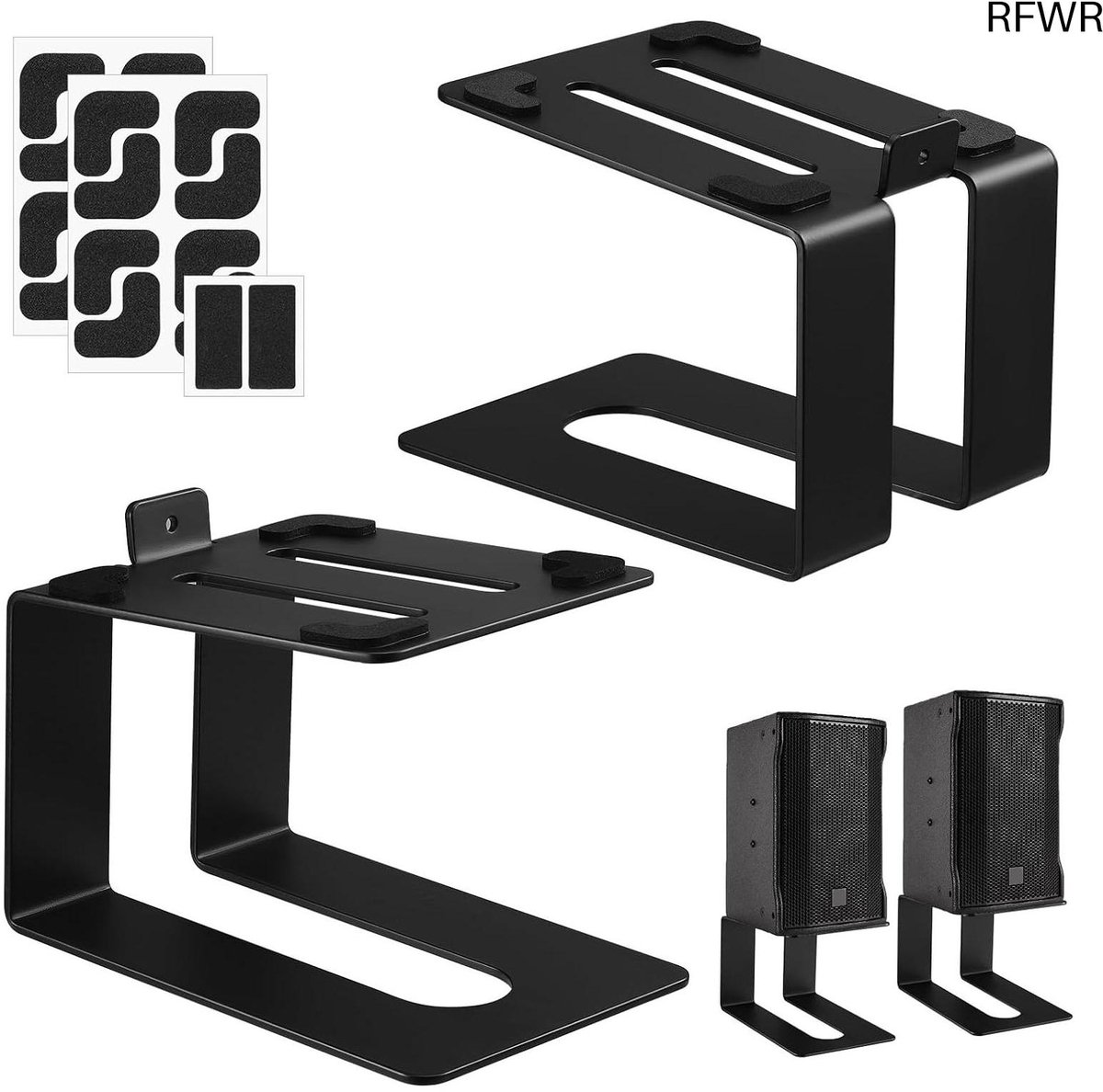 RFWR® Desktop luidsprekerstandaarden met 20 kg draagvermogen en 5° helling