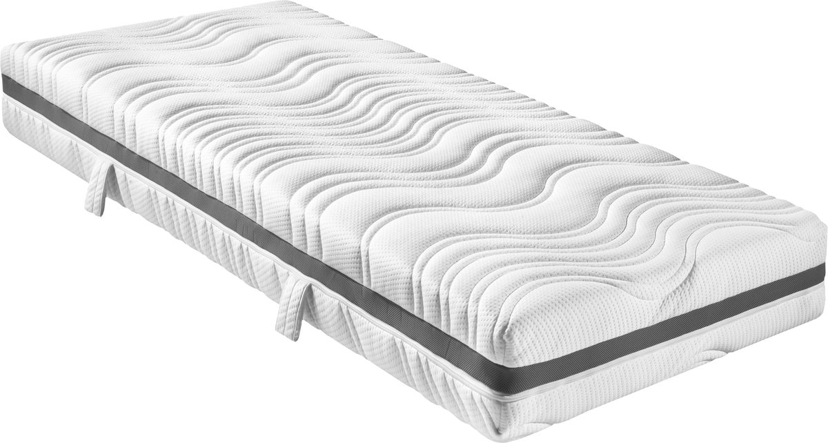 sleepling 100 x 200 cm pocketveringmatras Comfort 130 | matras met hardheidsgraad 2 | koudschuim topper | 7 zones | Made in EU | afneembare hoes van polyester, wasbaar op 60 graden | 100 x 200 x 18 cm | wit