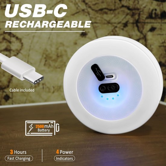 Camping Lamp - Camping Lichtsnoer 10 Meter - Oprolbaar - Kampeerlamp - Waterproof Ipx4 - Oplaadbaar - Tentlamp - Lichtsnoer - Lampjes - Lampenslinger - Campinglamp Oplaadbaar Met USB C van Camping — afbeelding 5