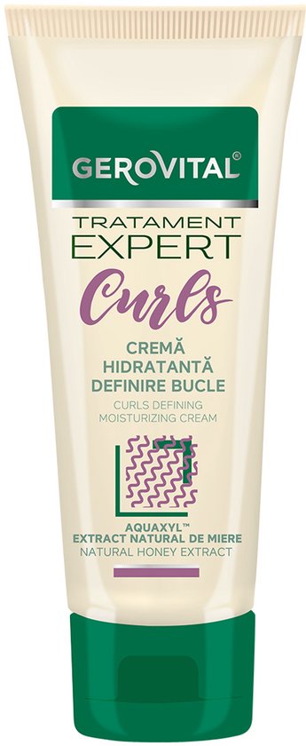 Gerovital Hydraterende crème voor kruldefinitie met natuurlijk honingextract en Aquaxyl™ - Krullend haar - Gerovital Expert Treatment, 150 ml