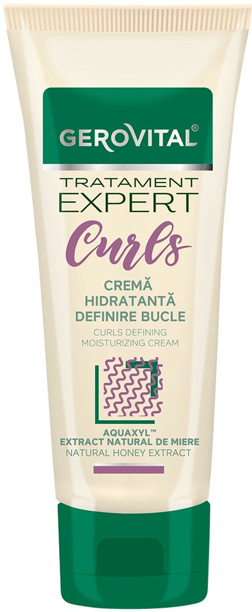 Gerovital Hydraterende crème voor kruldefinitie met natuurlijk honingextract en Aquaxyl™ - Krullend haar - Gerovital Expert Treatment, 150 ml