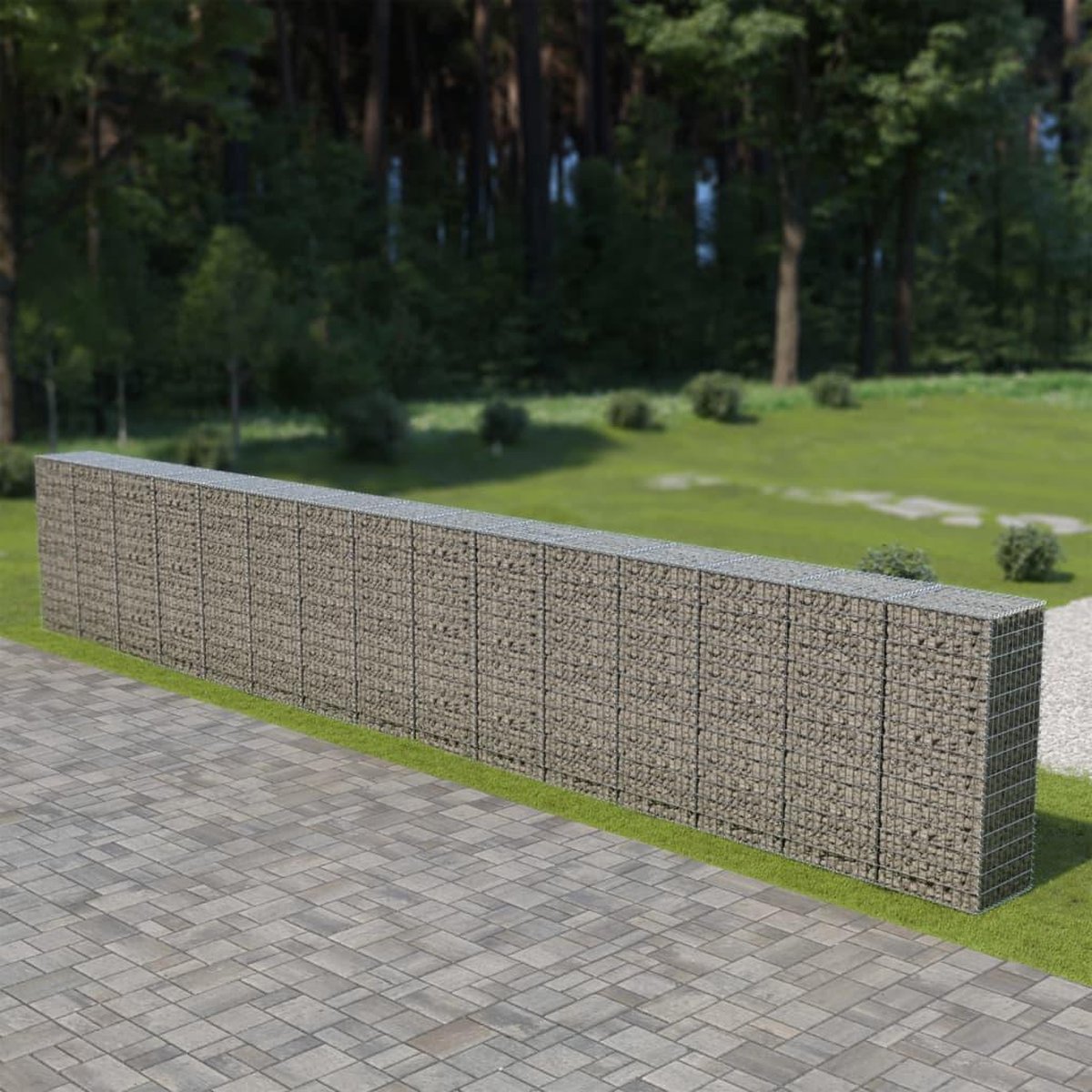 vidaXL Schanskorf muur met deksels 900x50x150 cm