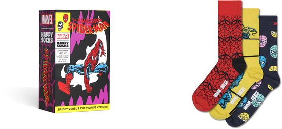 Set cadeau de 3 paires de chaussettes Happy Socks MARVEL™ Spider-Man, tailles 41 à 46