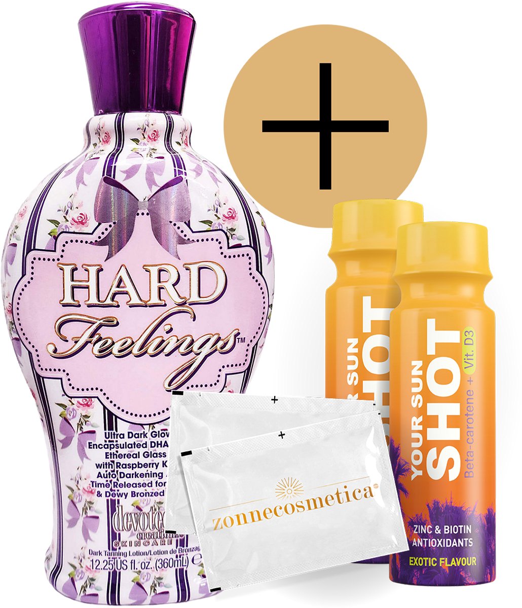 Devoted Creations - Hard Feelings + 2 Your Sun Shots + 2 Verfrissingsdoekjes