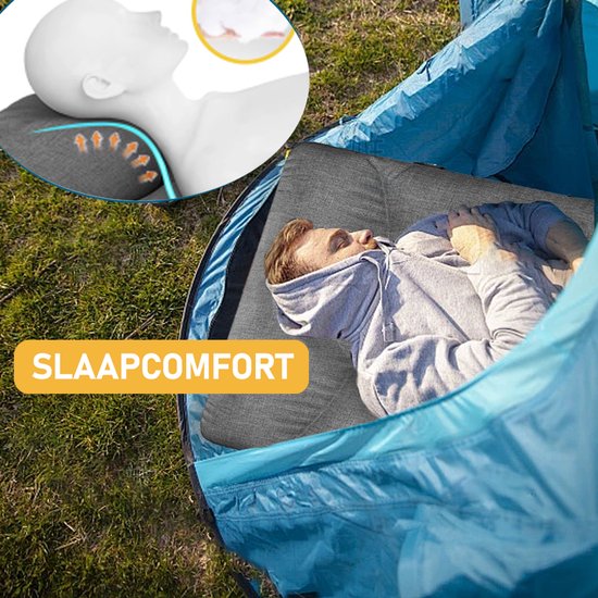 Lit de camping extensible 190x70x40 cm | Lit pliant jusqu'à 150 kg | Avec Matras intégré et poches latérales | Lit de camp stable avec sac de transport | Lit d'invité