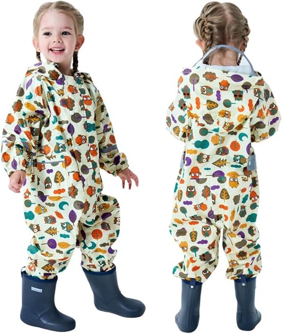 Hovkib Kinderregenjas voor meisjes en jongens, regenponcho, lichte