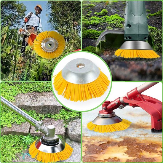 Onkruidborstel - grasschaar - Bosmaaier Grastrimmer - grastrimmer elektrisch - Onkruid - Onkruidkrabber - Voegenborstel - Onkruidverwijderaar - 20CM - Max 10.000 toerental p/m - Nylon van Merkloos	 — afbeelding 5