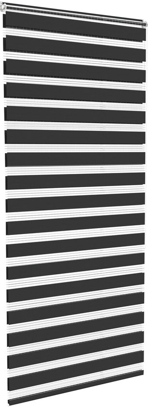 Store enrouleur double NAIZY Klemmfix sans Embouts 100 x 220 cm Store enrouleur à pince Store enrouleur de Protection solaire Store enrouleur pour Fenêtres et Portes Store enrouleur Zebra Store enrouleur à tirage latéral, Zwart