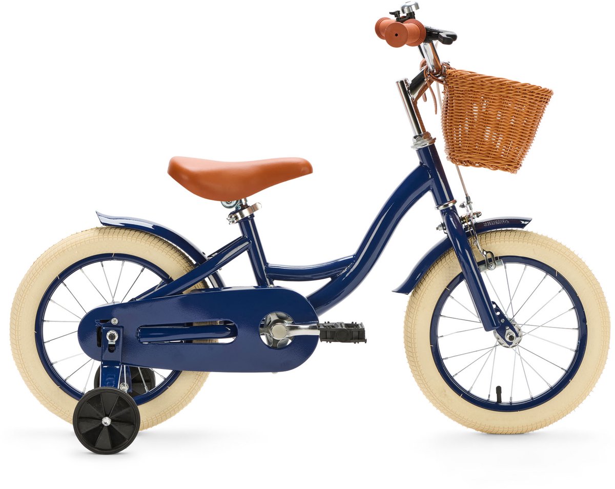 Generation Blanco 14 inch Donkerblauw – Kinderfiets met Mandje