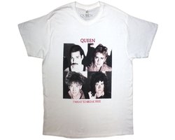 Queen - I Want To Break Free Heren T-shirt - S - Wit
