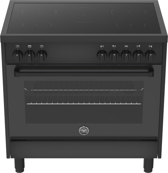 Bertazzoni MPL95I1ETBK - inductie fornuis 90cm - zwart - 5 jaar garantie - 5 zones