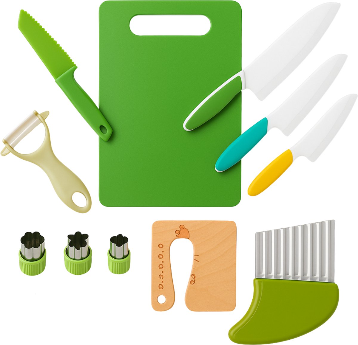 Kindermessenset Vitasy - 9-delig - Kiddicutter - Kinder - Messen - Kindermessen - le petit chefMes kind - Kindermes - Kiddikutter -