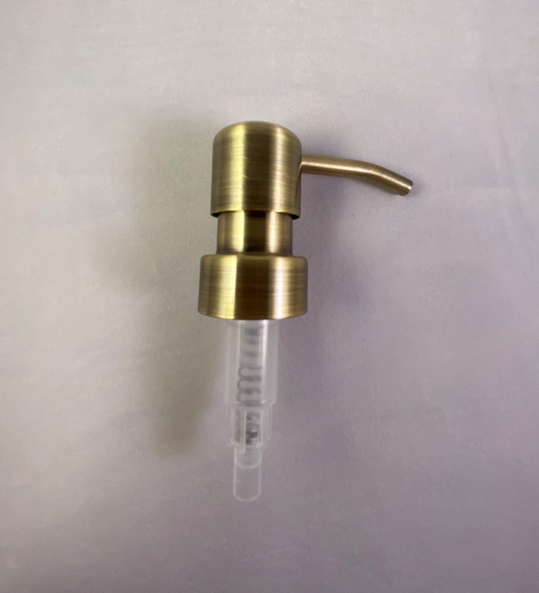 BBBLS® losse zeeppomp - RVS/metaal - goud - buisje 21 cm - 28 mm