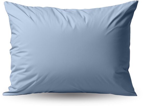 Taies d'oreiller d' Kussensloop Zelesta Premiumbed en coton Dream Blue & Cream - Set de 2 taies d'oreiller 60 x 70 cm - Taie d'oreiller