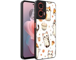 Smartphonica Telefoonhoesje Geschikt voor Motorola Moto G Power 2024 met katten opdruk - TPU backcover case cat design geschikt voor Motorola Moto G Power 2024