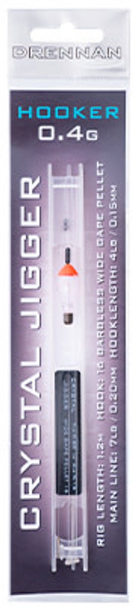 Drennan Crystal Jigger Rig Hooker - Maat : 0.40g