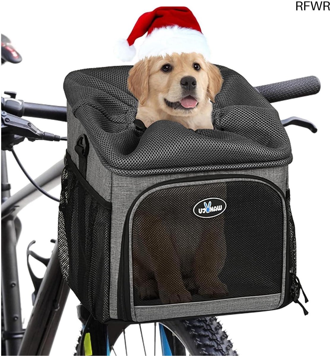 RFWR® Hondenfietsmand_voordrager_opvouwbaar_afneembaar_huisdier_fietsen