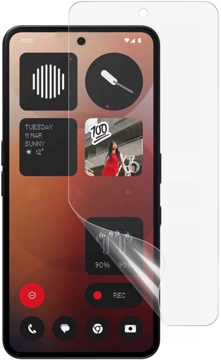 Screenprotector Bescherm-Folie geschikt voor Nothing Phone 3A - 3A PRO