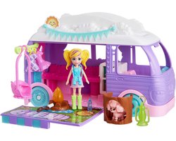 Polly Pocket Glamping Camper Van - Speelfigurenset