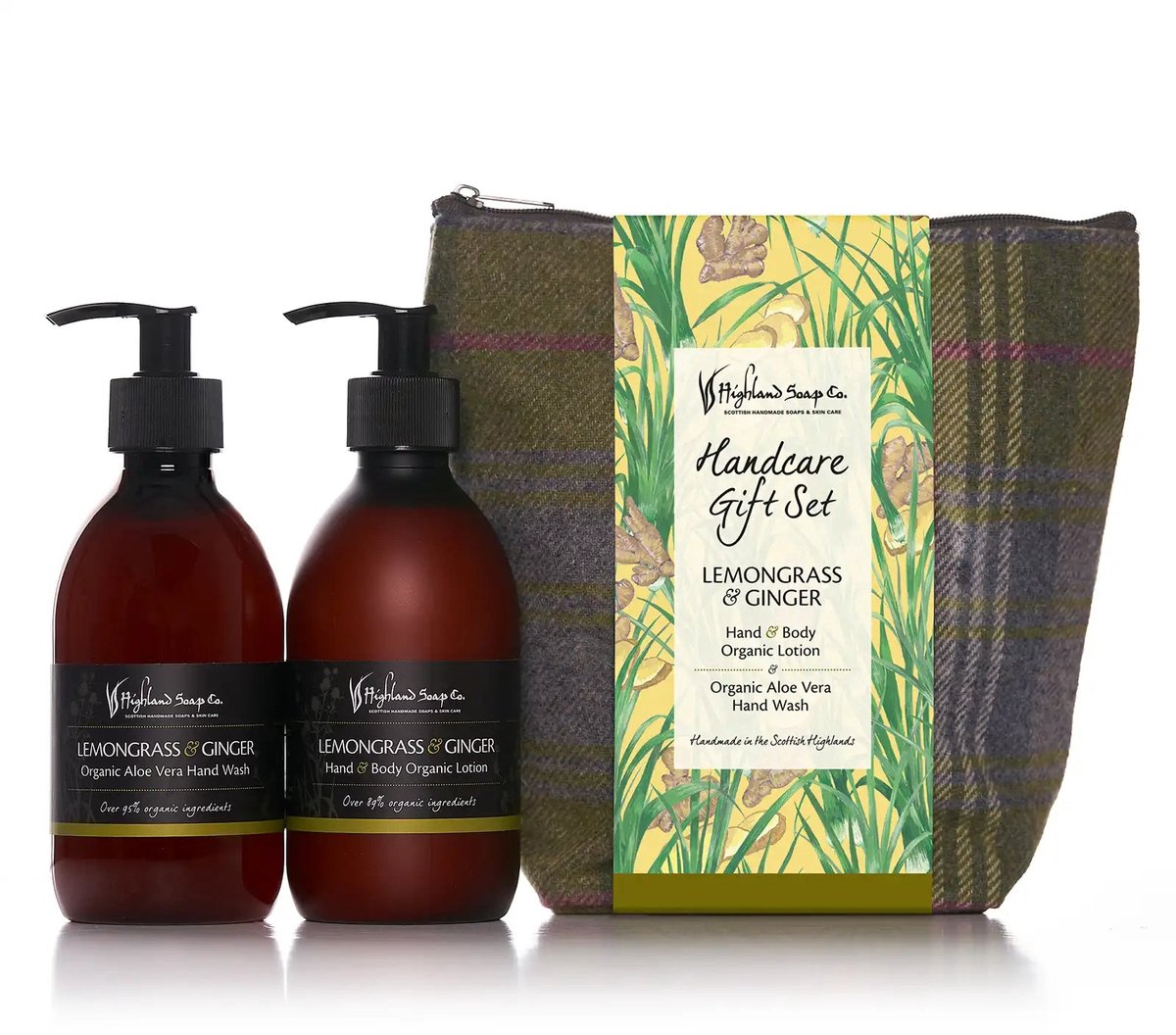 Lemongrass & Ginger – Fris & Pittig - Cadeauset Handverzorging – Handzeep, Lotion & Tas