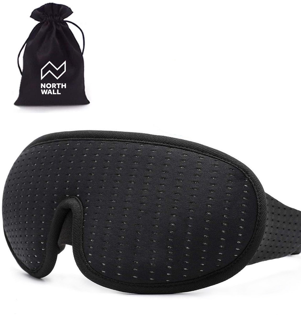 Bol.com Northwall Luxe Slaapmasker voor Mannen en Vrouwen - 100% Verduisterend - 3D Ergonomisch Traagschuim - Oog Masker met Opb... aanbieding