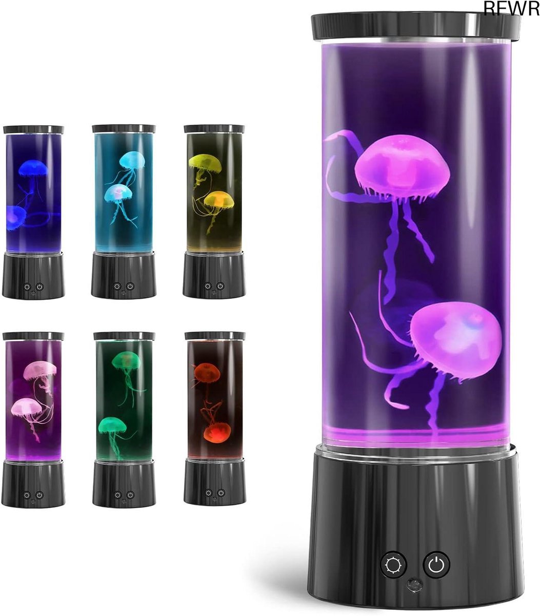 RFWR® Kwallenlamp met 17 kleuren en 4 lichtmodi - decoratie voor thuis en kantoor