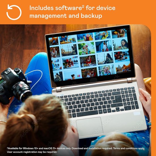 RFWR® Draagbare harde schijf 6 TB met USB-C, back-up software en 256-bits AES-encryptie van RFWR — afbeelding 5