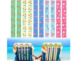 Allecto Plus - Multicolor Strandstoel Handdoek Clips Set van 20 - Winddicht - Elastisch - Accessoires voor Strand- en Zwembadstoelen - Dierenprint