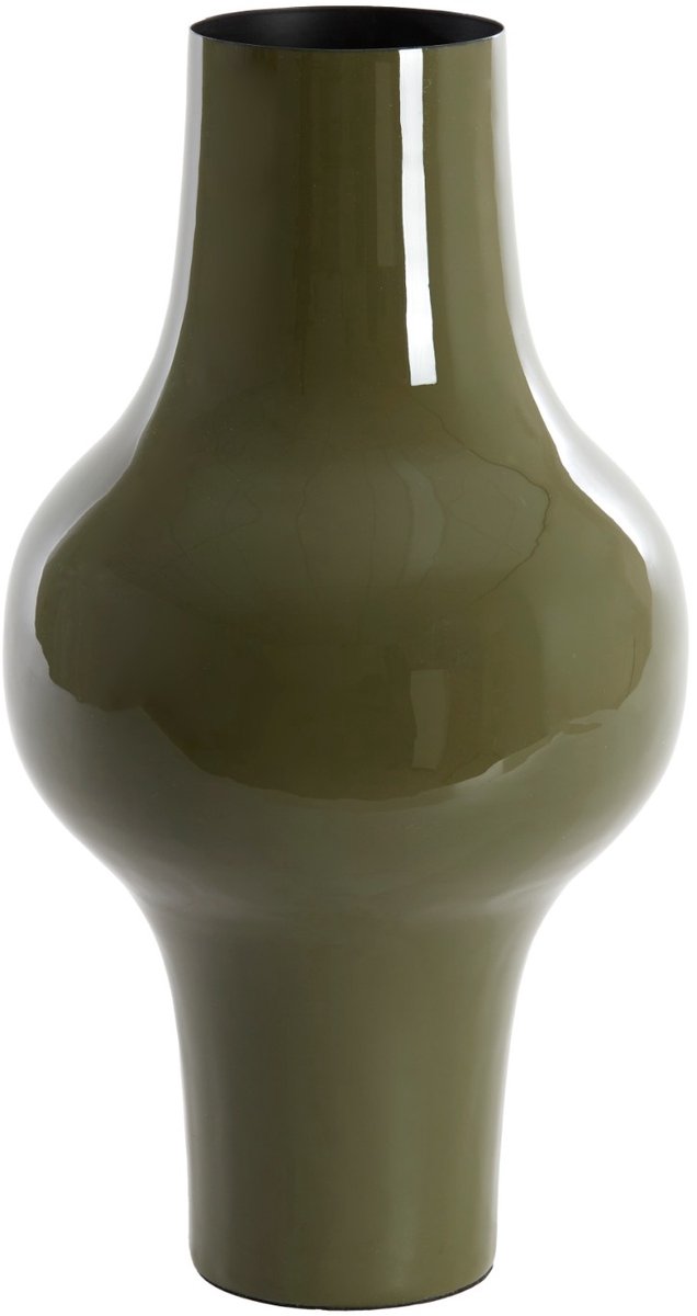 Light & Living Vaas Sindo - Groen - Ø22cm - Metaal - Modern - Bloemenvaas - Woondecoratie - Decoratieve vaas voor woonkamer of slaapkamer
