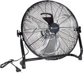 Ventilateur de sol Eleganca XL - 45 cm - 4 vitesses - 110 W - Ventilateur super puissant - Rafraîchisseur d'air Extra puissant - Ventilateur sur pied - Ventilateur boîte en métal - Zwart
