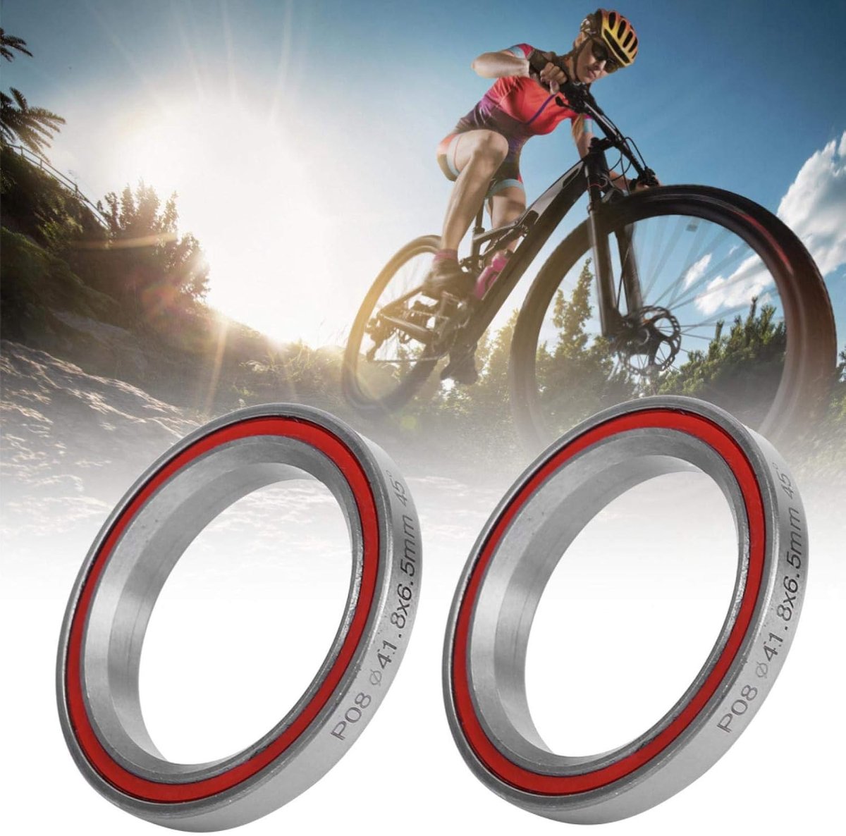 2 stuks - 41.8mm fiets headset lagers - balhoofdlager - zware afgedichte chroomstalen lagers - fietsaccessoire - voor mountainbikes en racefietsen