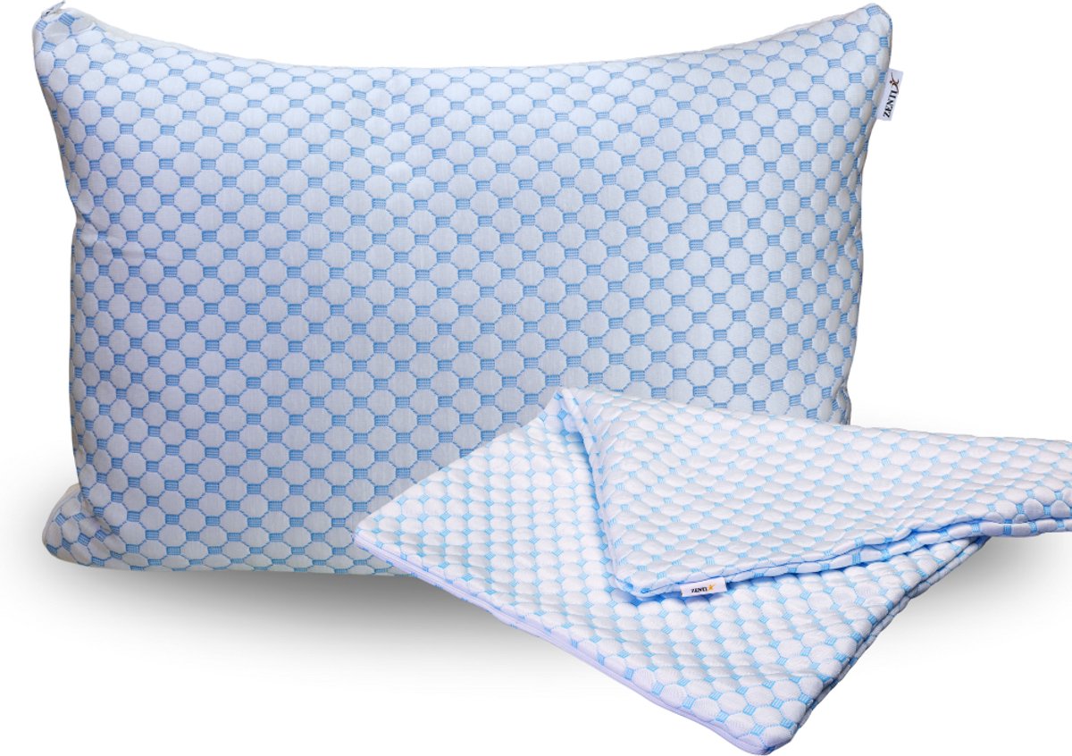 Zentix memory foam hoofdkussen + extra verkoelende hoes