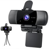 Bol.com Nince Webcam Full HD 1080P - Webcam voor pc / webcam voor laptop - Webcam met Microfoon aanbieding
