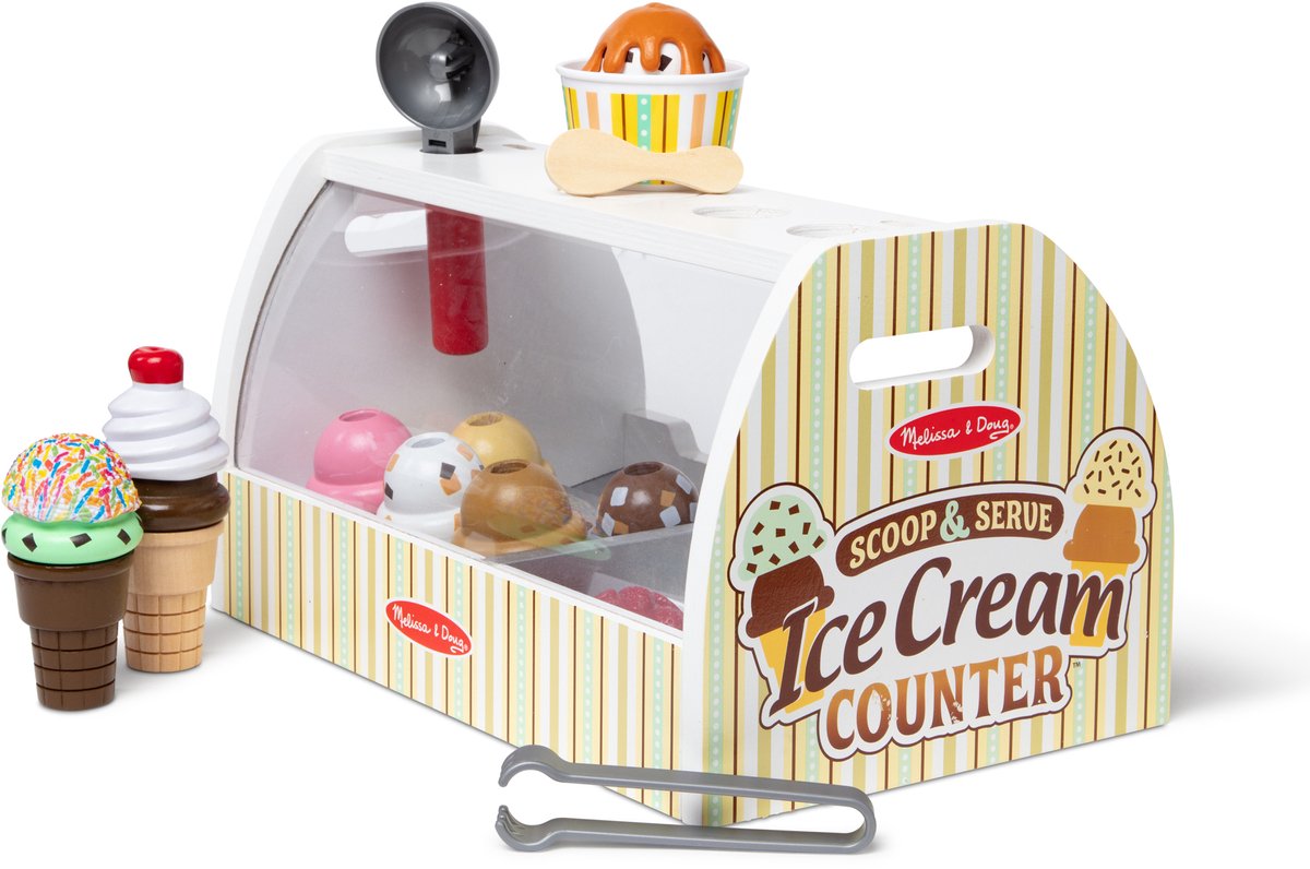 Melissa & Doug – Houten ijskraam speelset – Inclusief ijsschep — afbeelding 6