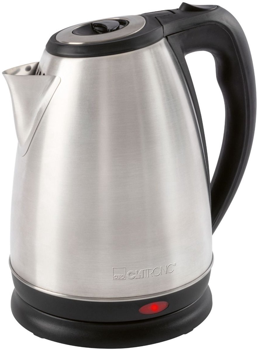 Clatronic WKS 3830 Waterkoker BPA-vrij Aantal/Volume: 1.7 l RVS, Zwart
